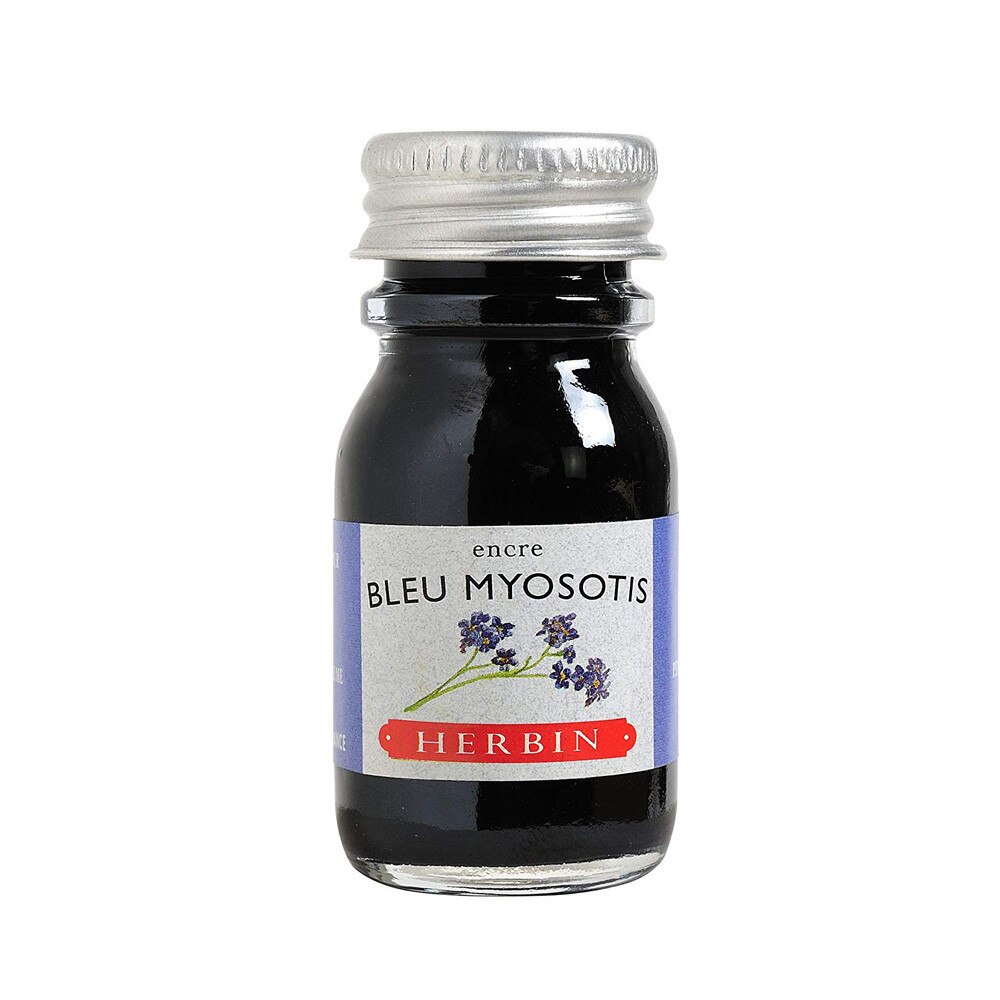 J.Herbin 10ml Fountain Pen Ink Bottle Bleu Myosotis